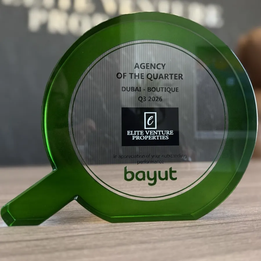 The Bayut Agency of the Quarter trophy: Dubai Boutique, Q3 2026, Elite Venture Properties