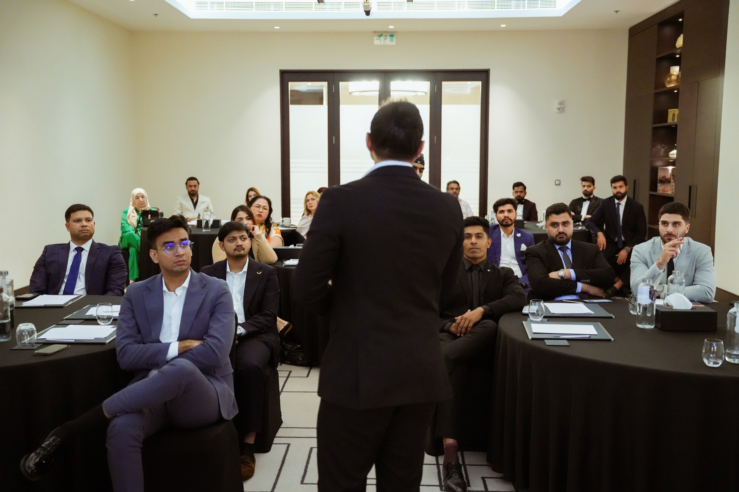 CEO Umair Mirza presenting the annual strategy to the EV team