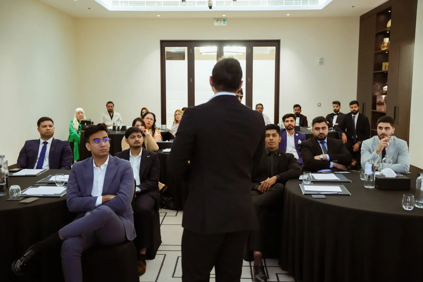 CEO Umair Mirza presenting the annual strategy to the EV team